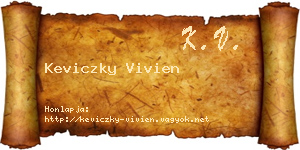 Keviczky Vivien névjegykártya