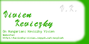 vivien keviczky business card